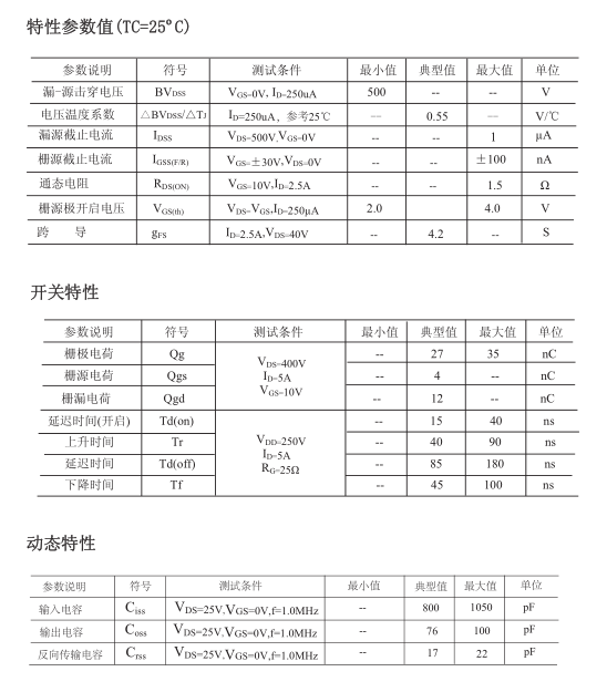 5a500v場效應管生產(chǎn)廠家